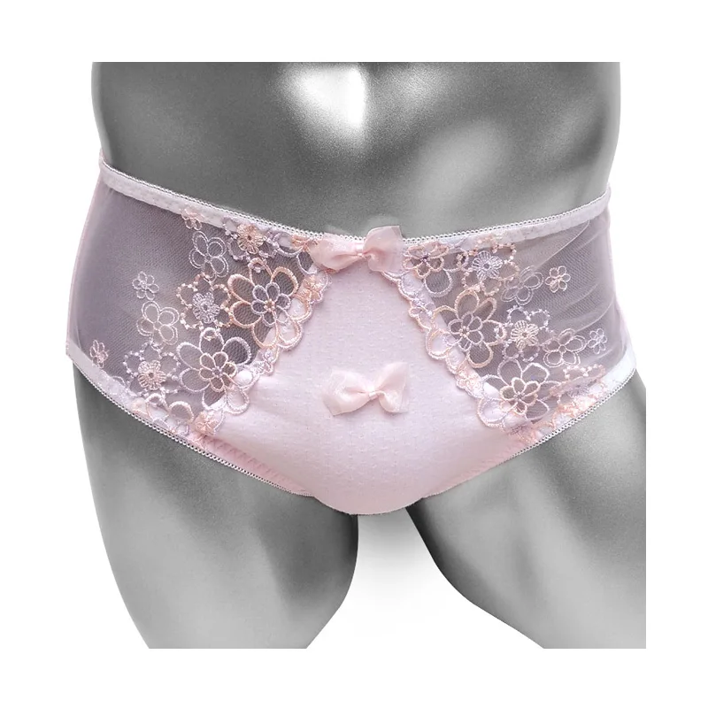 Mode Snoep Kleur Sissy Panties Slips Ondergoed Voor Mannen Strik Front