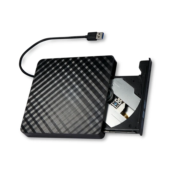 External USB DVD Case For MacBook Pro SATA Hard Disk Drive DVD Super Multi slot has aluminum look Silver - Цвет: Black