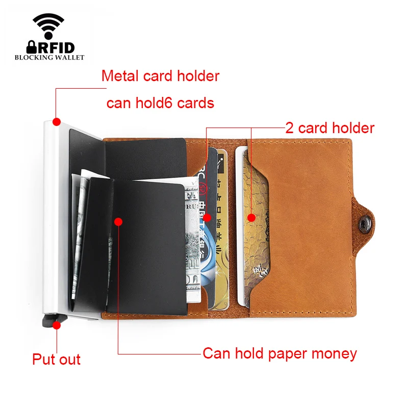 Анти Rfid бизнес банк держатель для карт тонкий id кредитный алюминиевый