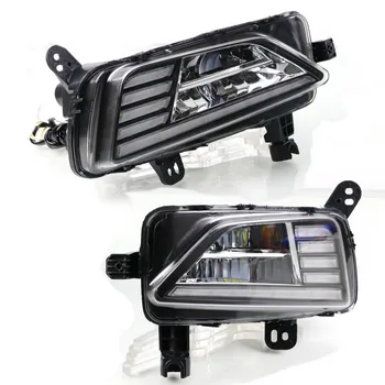

July King LED Daytime Running Lights Case for VW Polo 2018+ , Streamer White DRL Yellow Turn Signals Fog Lamp Ice Blue Night DRL