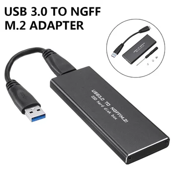 

USB 3.0 Port to NGFF M.2 External SSD Drive Enclosure Adapter Black 2230 2242 2260 2280 NGFF SSD Converter for PC Laptop