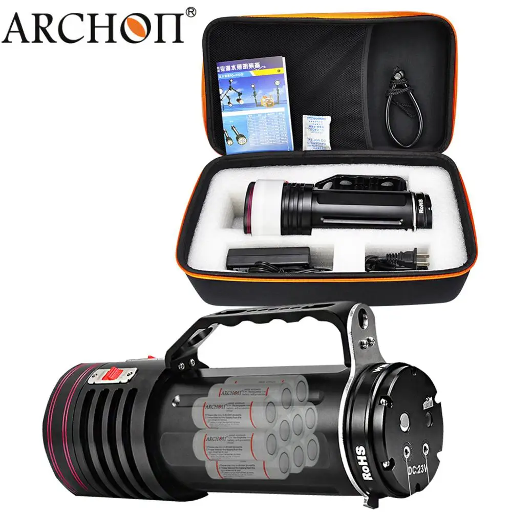 ARCHON DG150W WG156W Дайвинг свет 17 лампа накаливания Макс 10000 люмен УФ/красный/фиолетовый