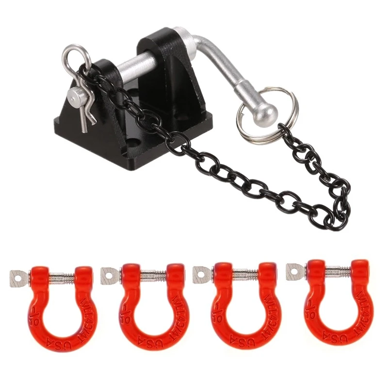 

Tow D-Ring Shackles Trailer Hook Trailer Lock for 1/10 Traxxas HSP Redcat RC4WD Tamiya Axial SCX10 D90 HPI RC Crawler Car