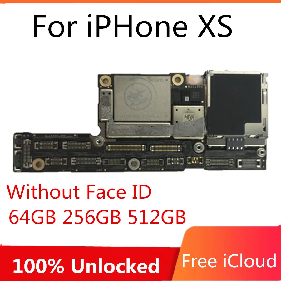 100% разблокирована для iPhone XS материнская плата с/без лица ID логическая 64 Гб 256 ГБ 512