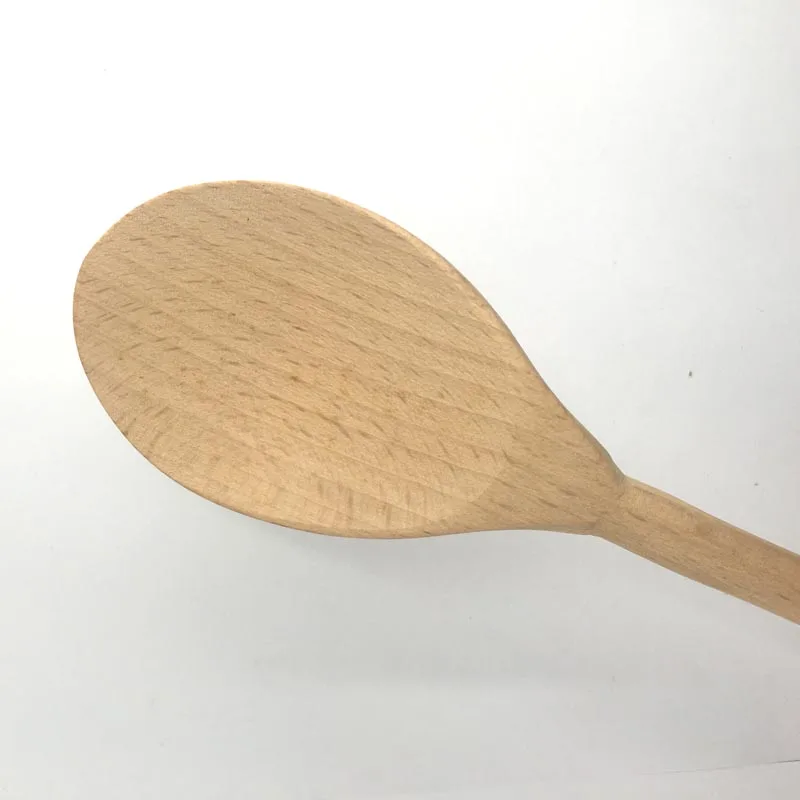 Beech Wood Stirring Spoon Solid Spoon 2PCS Set Cooking Mixing Stirring Kitchen Gadget Wooden Utensil Wooden Cuisine Tools