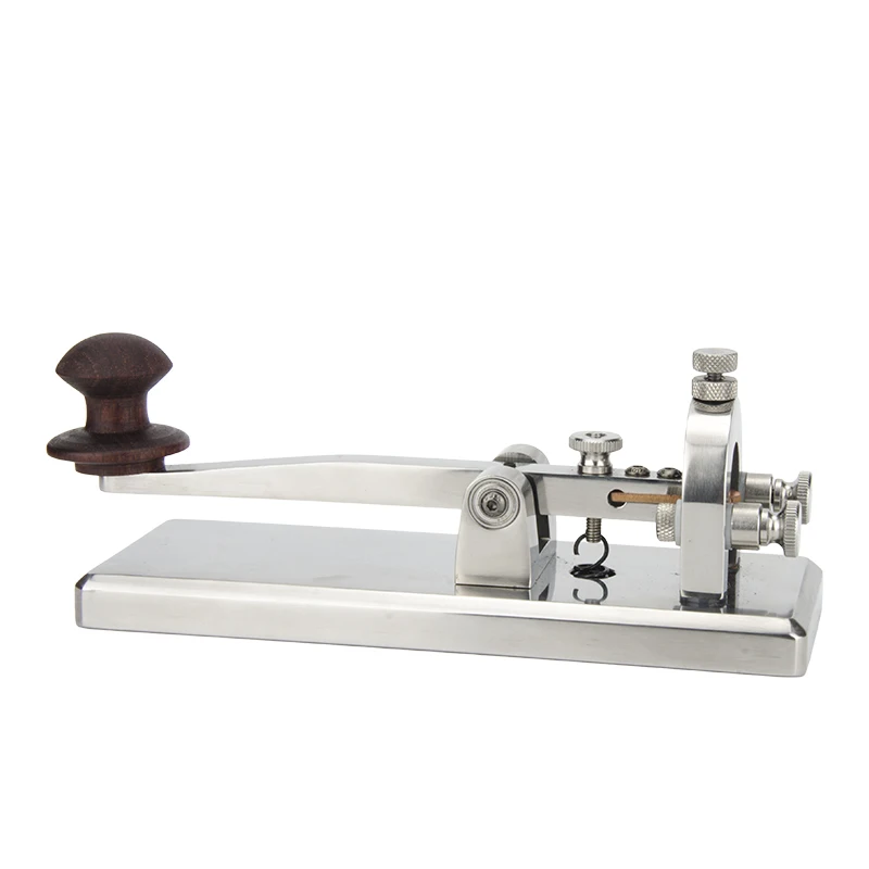 Silver CNC Stainless Steel Telegraph Key Morse CW Ham Radio Manual Keyer For Code | Электроника