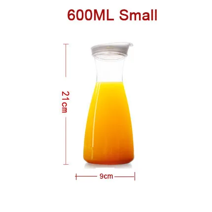 600ML Пластиковый чайник для воды графин пластиковый контейнер для хранения воды пластиковый кувшин для воды с резиновыми крышками - Цвет: 600ML