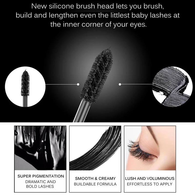 4D пушистый объем Mascaras водонепроницаемый наращивание ресниц толстый длинный Макияж инструмент(туша для волос