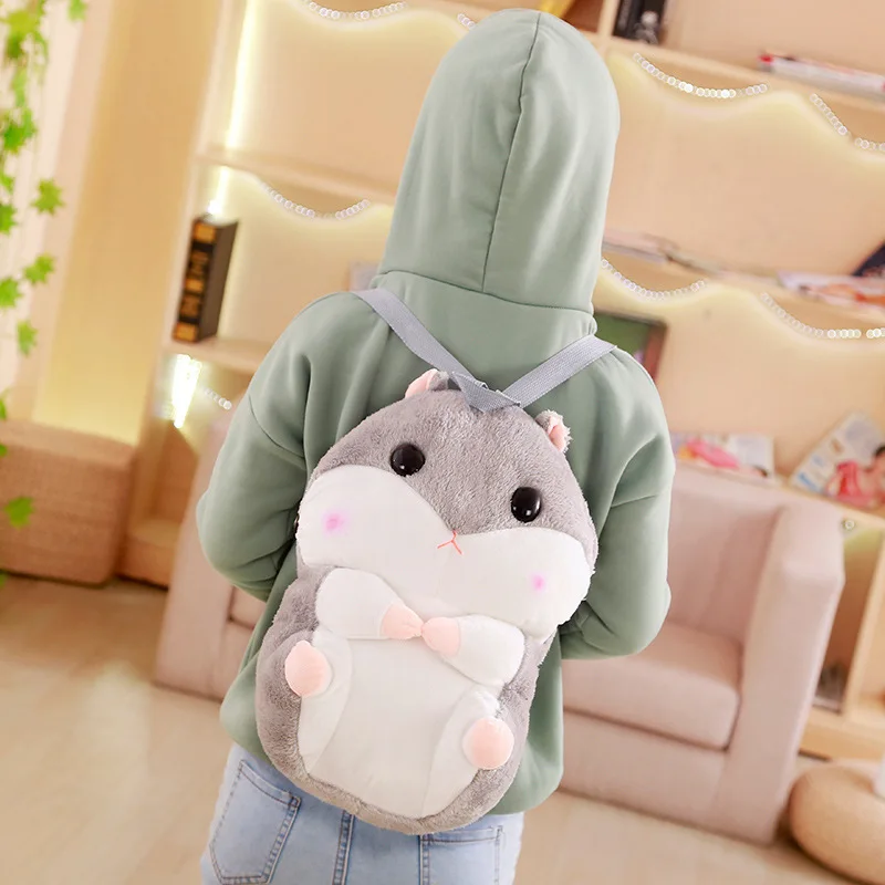 

Creative Cute Cartoon Multi-functional Hamster Backpack Air Conditioner Blanket Students Hand Warmer Pillow Three-in-One Blanket