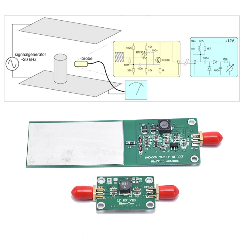 Mini-whip Shortwave Active Antenna 10KHz-30MHz Mini Whip MF/HF/VHF Radio Short Wave RTL-SDR Receiver Electric Accessories | Мобильные