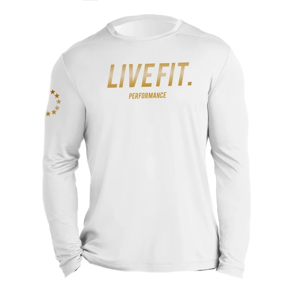 Лето круглый воротник футболки Tops Tees men's Длинные рукава футболки спортивный фитнес-Для мужчин рубашка тренажерный зал Для мужчин футболка