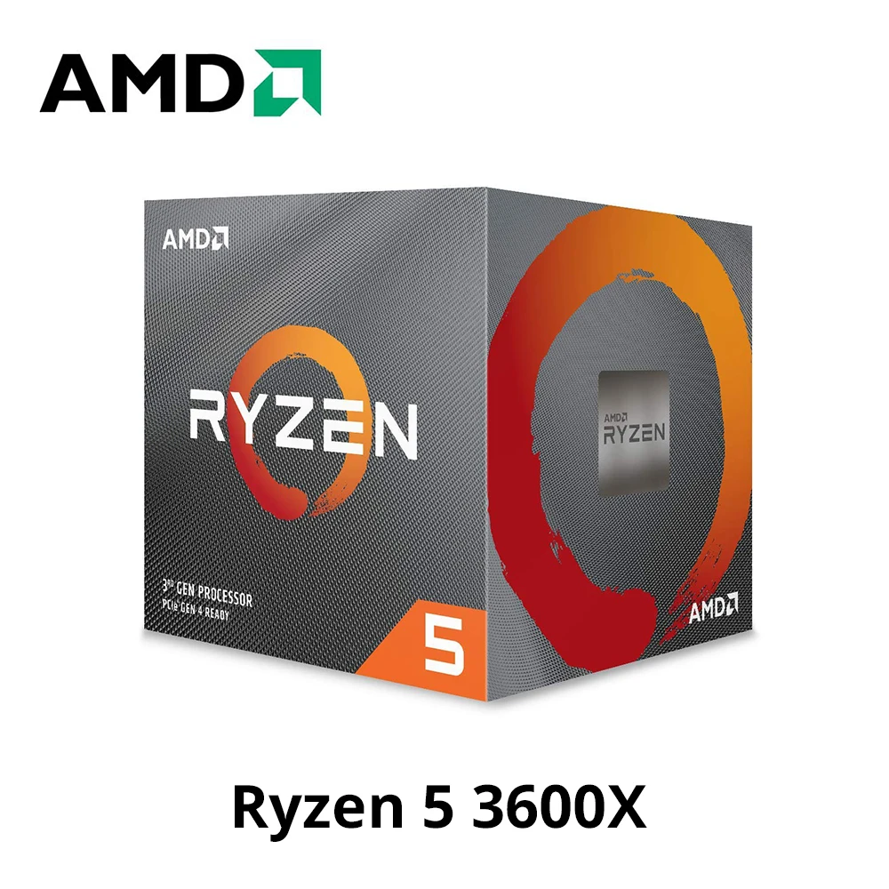 Процессор AMD ryzen 5 3600X 3,8 GHz 6-Core 12-Thread 95W третьего поколения процессор Ryzen разъем AM4 Настольный запечатанный ящик с вентилятором кулера