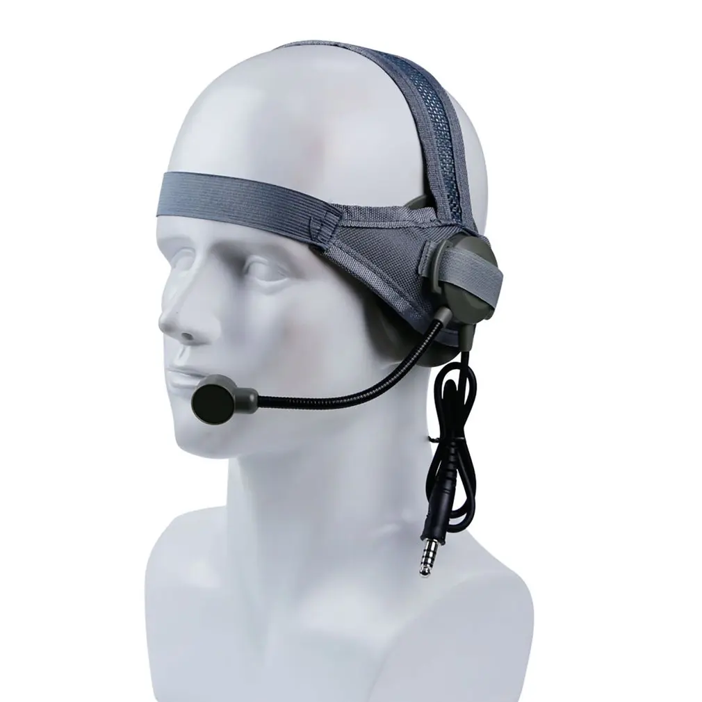 WoSport Tactical HD02 Round Edge Headset U94 Style PTT for iCom Kenwood Midland Motorola