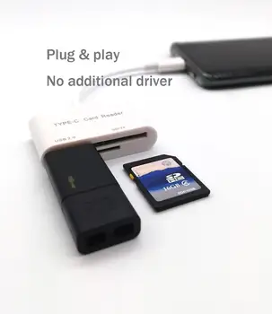 

3 in 1 USB Card Reader Multi Adapter Type C Cable for SD Micro SD TF Camera Connection for Macbook Pro Samsung Type-C Port