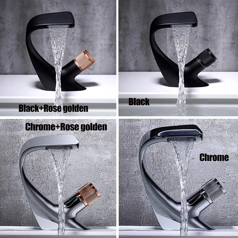 de água fria e quente preto chrome