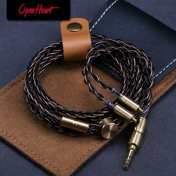 

OPENHEART 8 Core Original MMCX Cable for Earphones 3.5mm Upgrade Replacement Silver Cables 1.4m Lengthen Goodlooking Personality