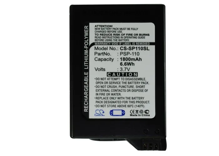 

Cameron Sino 1800mAh Battery for Sony PSP-1000,PSP-1000G1,PSP-1000G1W,PSP-1000K,PSP-1000KCW,PSP-1001,PSP-1006,PSP-110