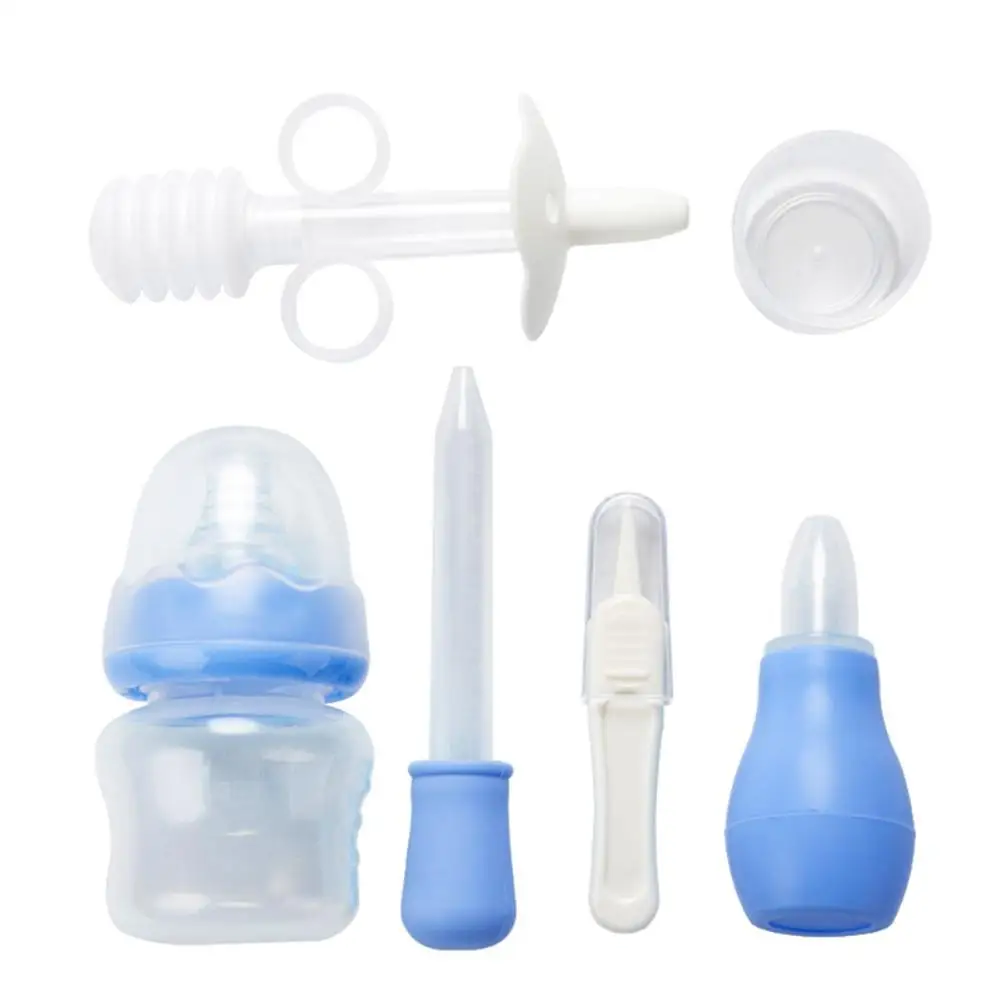 

6PC Baby infent safety feeding-bottle Feeding device Healthcare Thermometer set Baby Nasal suction srevice Set
