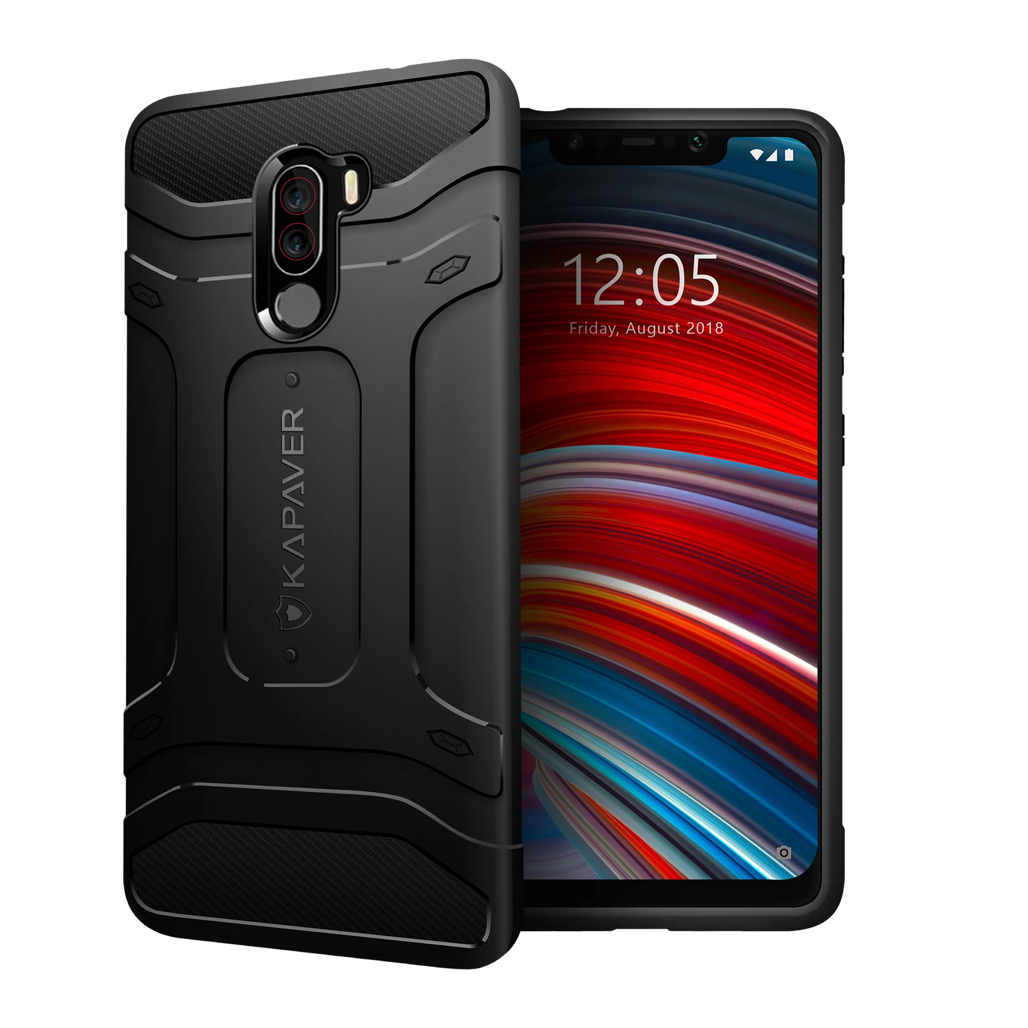 Роскошный силиконовый чехол KAPAVER для Xiaomi Poco F1 Phone ЗАЩИТА ТПУ ударопрочный бампер
