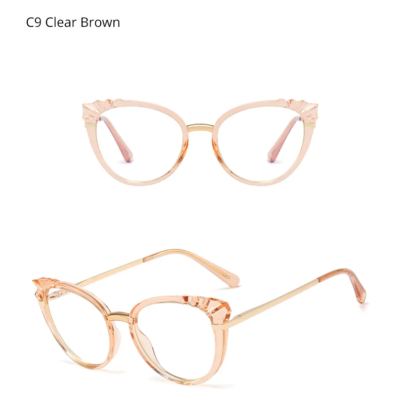 Ralferty frauen Gläser Rahmen Luxus Marke Designer Cat Eye Brille Optische Myopie Brillen Rahmen Für Frauen Oculos De Grau – Detail 12