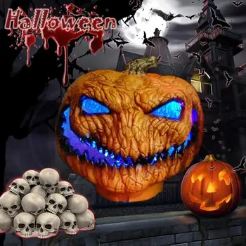 

Horrible Evil Pumpkin LED Light Battery Powered LED Lamp Decoration Horror Photography Props Party Featival Halloween lighting