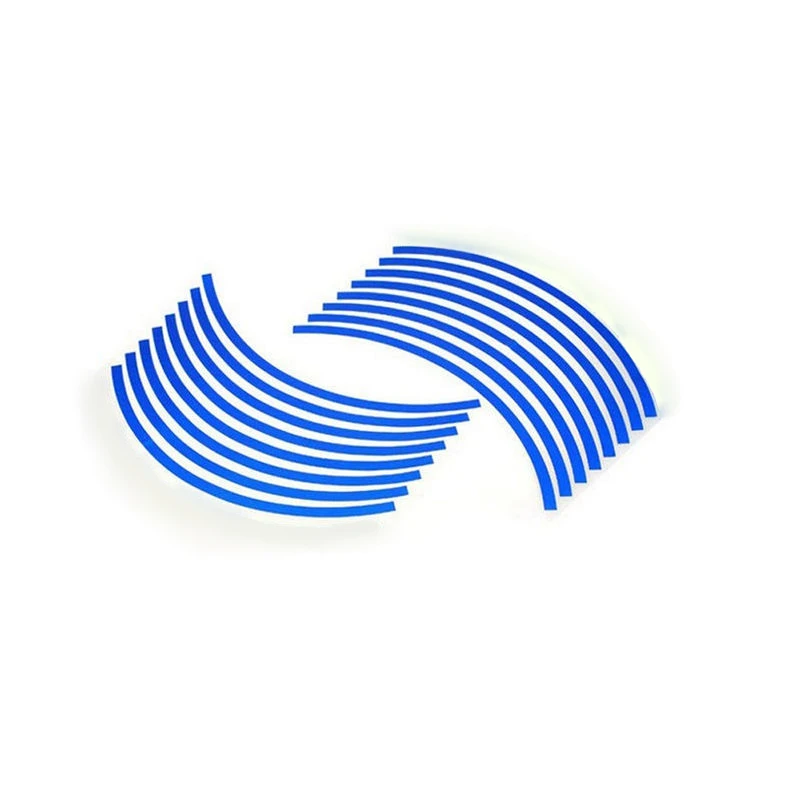 

16 Strips/Set DIY Reflective Tape Car Motorcycle Rim Stripe Wheel Decal Stickers Car Rim Tape Sticker Motorcycle Decoration