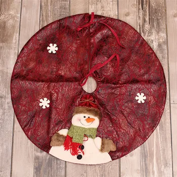 

Christmas Tree Skirt Santa Claus Snowman Round Tree Skirt Christmas Decoration for Tree 60cm Skirt Pie De Arbol Navidad Navidad