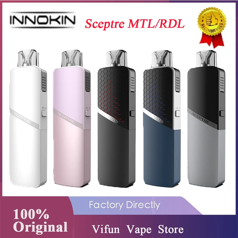 Оригинальный набор модов Innokin Sceptre MTL/RDL Pod 1400 мАч батарея и 3 мл 1.2ohm / 0.5ohm катушка