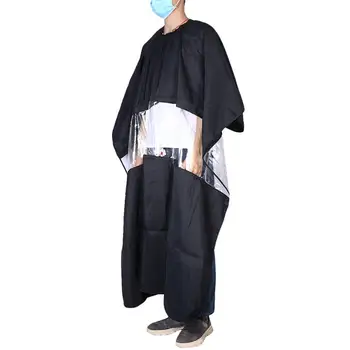

Salon Apron Hair Coloring Wraps Hairdressing Cape Haircut Cape Cloak Haircut Gown Hair Styling Apron With Clear Neck Window