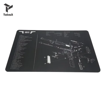 

Colt 1911 Pistol Cleaning Rubber Mat With Parts Diagram and Instructions Armorers Bench Mat Mouse Pad