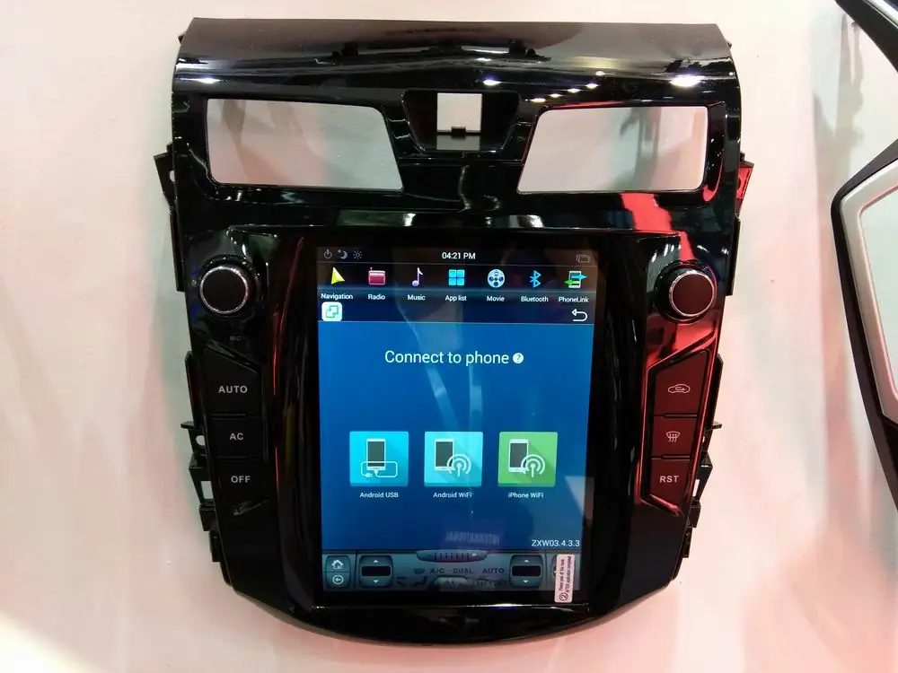 10 4 ''вертикальный экран Tesla Style Android 9 0 автомобильный DVD GPS плеер для Nissan Teana 2013 2014