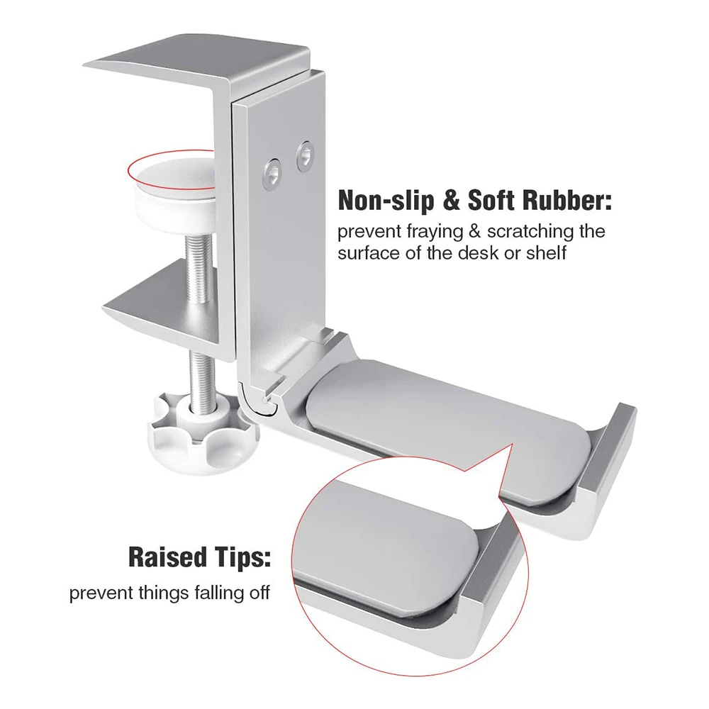 Универсальные наушники вешалка крюк для наушников держатель Настольная подставка со складным зажимом поддержка горизонтальной вертикальной установки