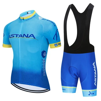 

2020 Team ASTANA Cycling Clothing Set Mens Bicycle Maillot MTB Racing Ropa Ciclismo Summer Hombre Roupa Bike Jersey