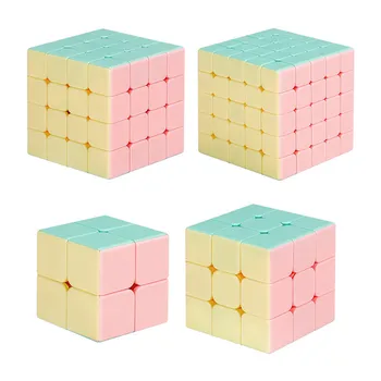 New Color Magic Cube Shengshou legend Macaron Stickerless Magic Cube 5x5x5/4x4x4/3x3x3/2x2x2 Cubing Classroom Macaron Speed Cube 1
