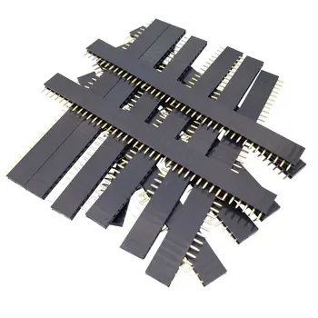 

40-Pin 40P 2.54mm Single Row Straight Female Pin Header Strip 50pcs