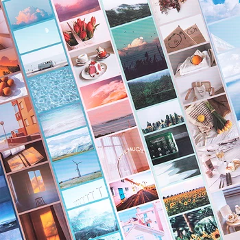 

50 X 350mm Time Film Series Paper Tapes Photography Light and Shadow Bullet Journaling Deco Stickers PET Material Masking Tape