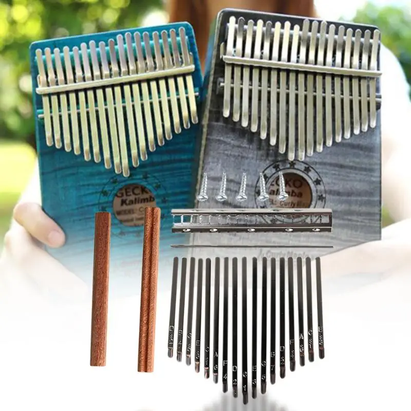 17 клавиш Kalimba DIY Набор большой палец пианино шрапнель мост надпись клавиатура
