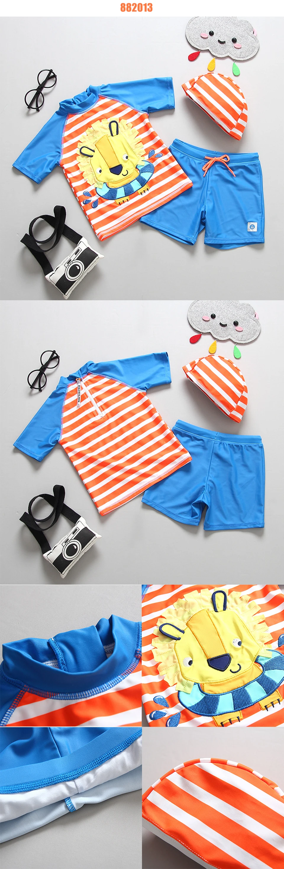 Roupa de Banho Maiô das Crianças Infantil da Criança do Bebê Upf50 + Sun Bebê Menino Peças Protegido Mangas Compridas Meninos Natação Maiô 3 6 maiô das crianças upf50 + sun protegido