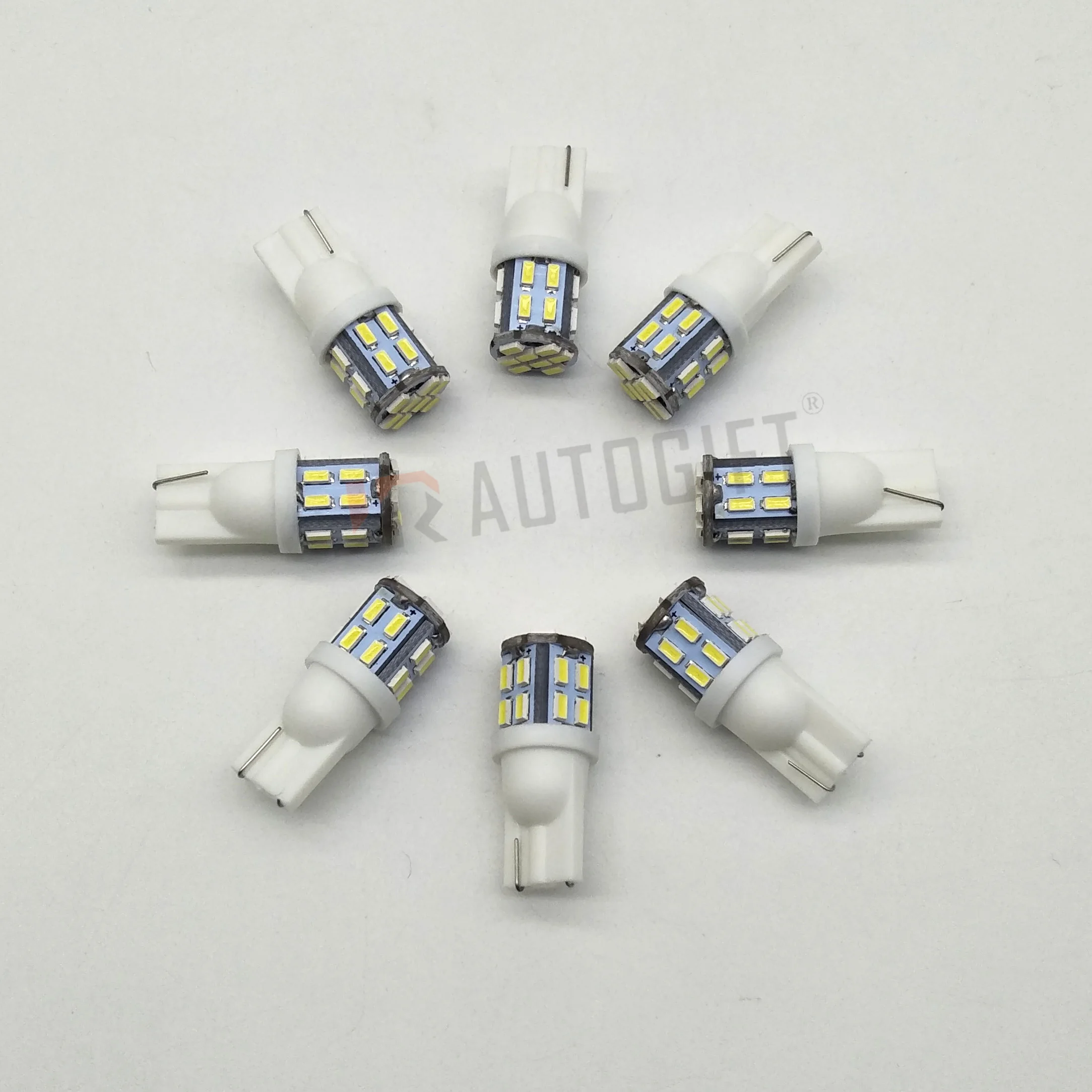 100 шт. автомобильный Стайлинг T10 светодиодный 24smd 3014 SMD автомобиля автомобильная лампа авто светодиодный T10 24 светодиодный 194 W5W Клин светильник лампа t10 24SMD белый светильник
