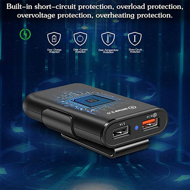 Автомобильное зарядное устройство XEDAIN Quick Charge 4 порта 3,0 USB для iPhone Xiaomi huawei QC4.0 QC3.0 QC Auto type C быстрое автомобильное зарядное устройство для мобильного телефона