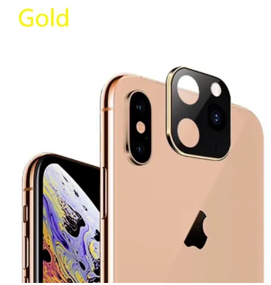 2 uds. Aplicable iPhone Apple X XS cambio máximo de segundos para iPhone11 PRO MAX pegatina de lente modificado cubierta de la C - Цвет: 2PCS