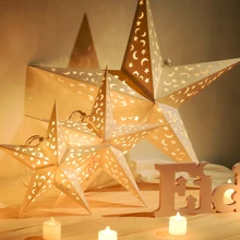 

Eid Mubarak Hollow Out Star Hanging Light Ramadan Decoration For Home Star Pendant EID Light Islamic Decorative Holiday Lighting