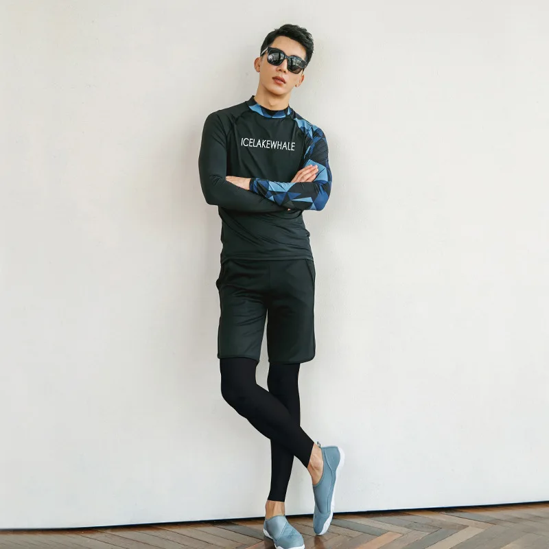 see chart Пара rashguards цельные женские купальники женский купальник модная женская летняя одежда для серфинга женский раздельный - Цвет: see chart