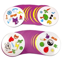 NEW 2021Dobble Classical Spot Toy Iron Box It 55 Cards Sport Fun Family Animals Jr Hip Kids Board Game Gift Holidays Camping 123