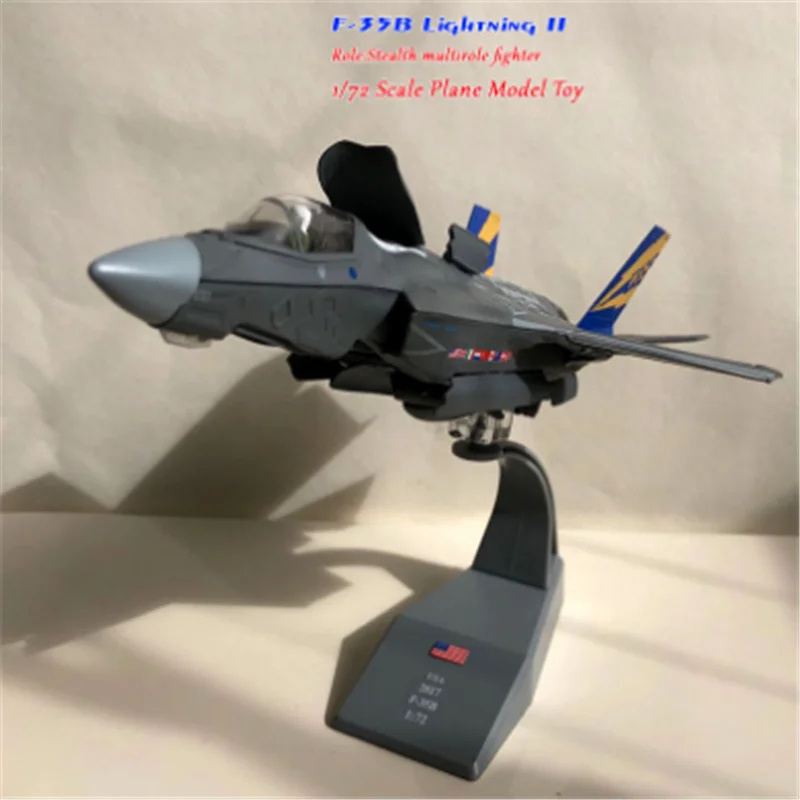 Коллекция 1: 72 Масштаб 22 см Корпус морской пехоты США F-35B модель истребителя молнии Литой Сплав дисплей самолета для детей и взрослых