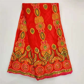 

Latest African Mesh Lace Fabric With Sequins French Tulle Lace Fabric Embroiderey Velvet Lace For Nigerian Evening Party