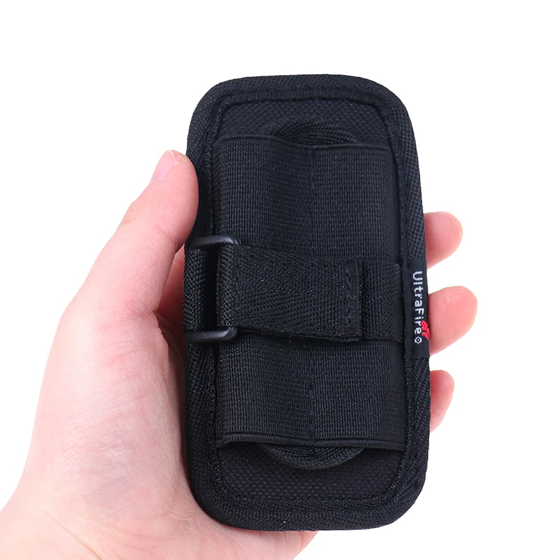 Small Outdoor Camping Hiking Hunting Flashlight Holder 360 Degrees Rotatable Nylon Flashlight Holster Torch Case Pouch Cover molle tactical m5 flashlight pouch single magazine pouch torch holder case outdoor hunting knife light holster bag