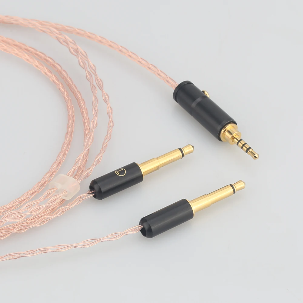 8cores Replacement Headphones Cable Audio Upgrade Cable For Meze 99 Classics Focal Elear Headphones Pure Copper Cable