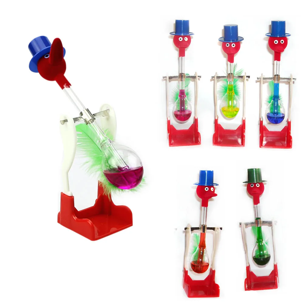  1Pc Non-Stop Liquid Glass Drinking Lucky Bird Duck Desk Toy Perpetual Motion New E65D