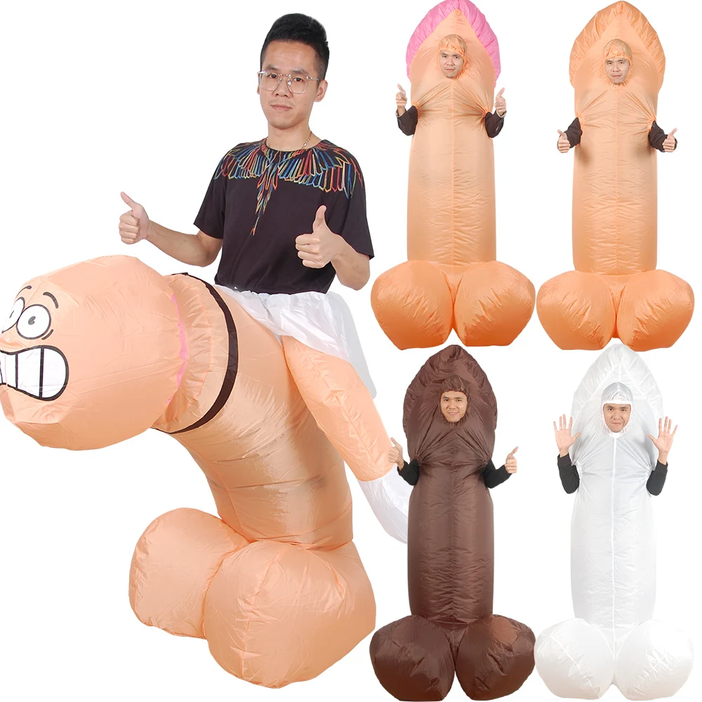 

Penis Inflatable Costume Cosplay Sexy Funny Blow Up Suit Party Fancy Dress Halloween Cos for Adult Dick Jumpsuit Atmosphere Prop